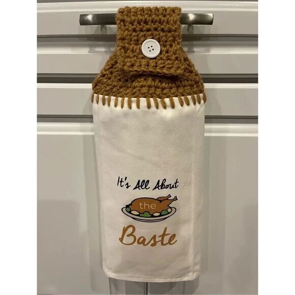 Crochet Top Kitchen Towel- It’s All About The Baste - Picture 3 of 3